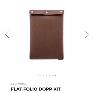 Ezra Arthur Brown Flat Folio Dopp Kit